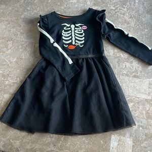 Toddler glow in the dark skeleton dress